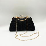 Glitter Metallic Fibre Clutch Bag
