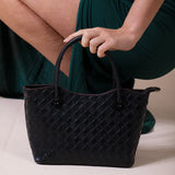 Braided Textured Crossbody Tote