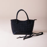 Braided Textured Crossbody Tote