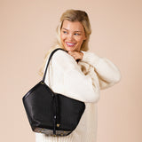 Briaded Tote Bag In Black