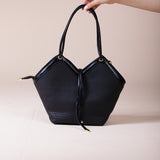 Briaded Tote Bag In Black