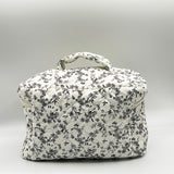 Floral Costmetic Tolietry Bag In Black White