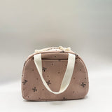 Corduroy Bow Insulated Lunch Holdall In Pink