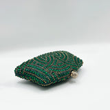 Embellished Clutch Bag In Green