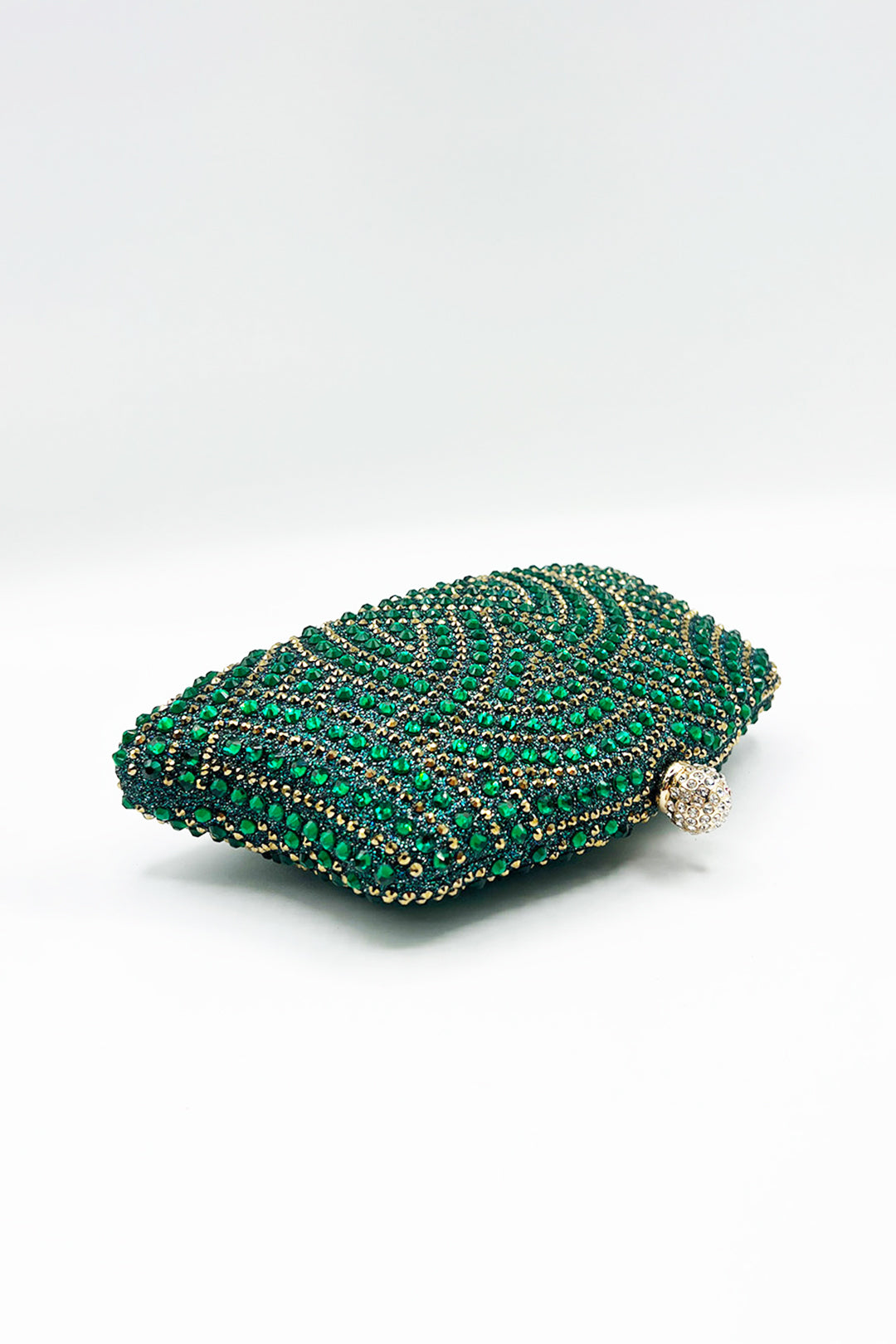 Embellished Clutch Bag In Green - svnx