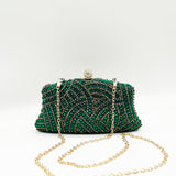 Embellished Clutch Bag In Green - svnx