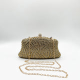 Embellished Clutch Bag In Gold