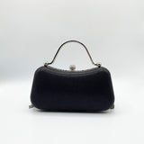Embellished Fringe Clutch Bag In Black