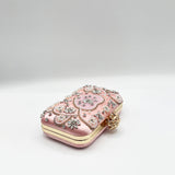 Embellished Heart Clutch Bag In Pink