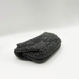 Crystal Pouch Clutch Bag In Black