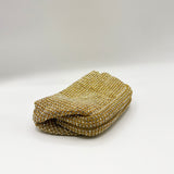 Crystal Pouch Clutch Bag In Gold