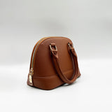 Faux Leather Mini Crossbody Bag In Brown