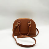Faux Leather Mini Crossbody Bag In Brown