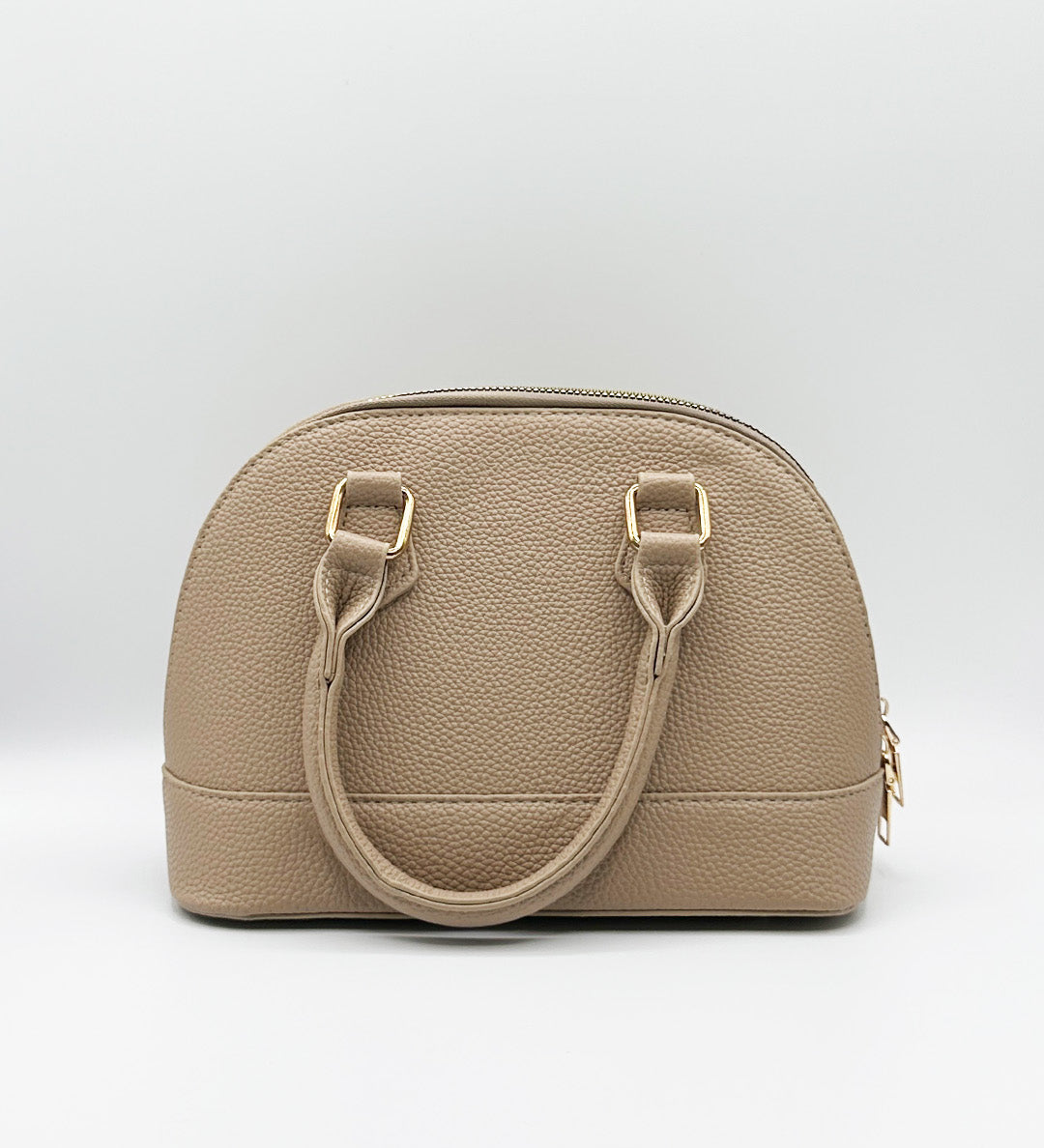 Faux Leather Mini Crossbody Bag In Beige - svnx