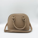 Faux Leather Mini Crossbody Bag In Beige - svnx