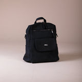 Faux Leather Backpack In Black