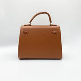 Top Handle Satchel Tote Bag in Brown