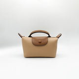 Crossbody Bag with Handle in Beige
