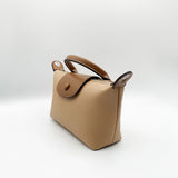 Crossbody Bag with Handle in Beige