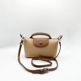 Crossbody Bag with Handle in Beige