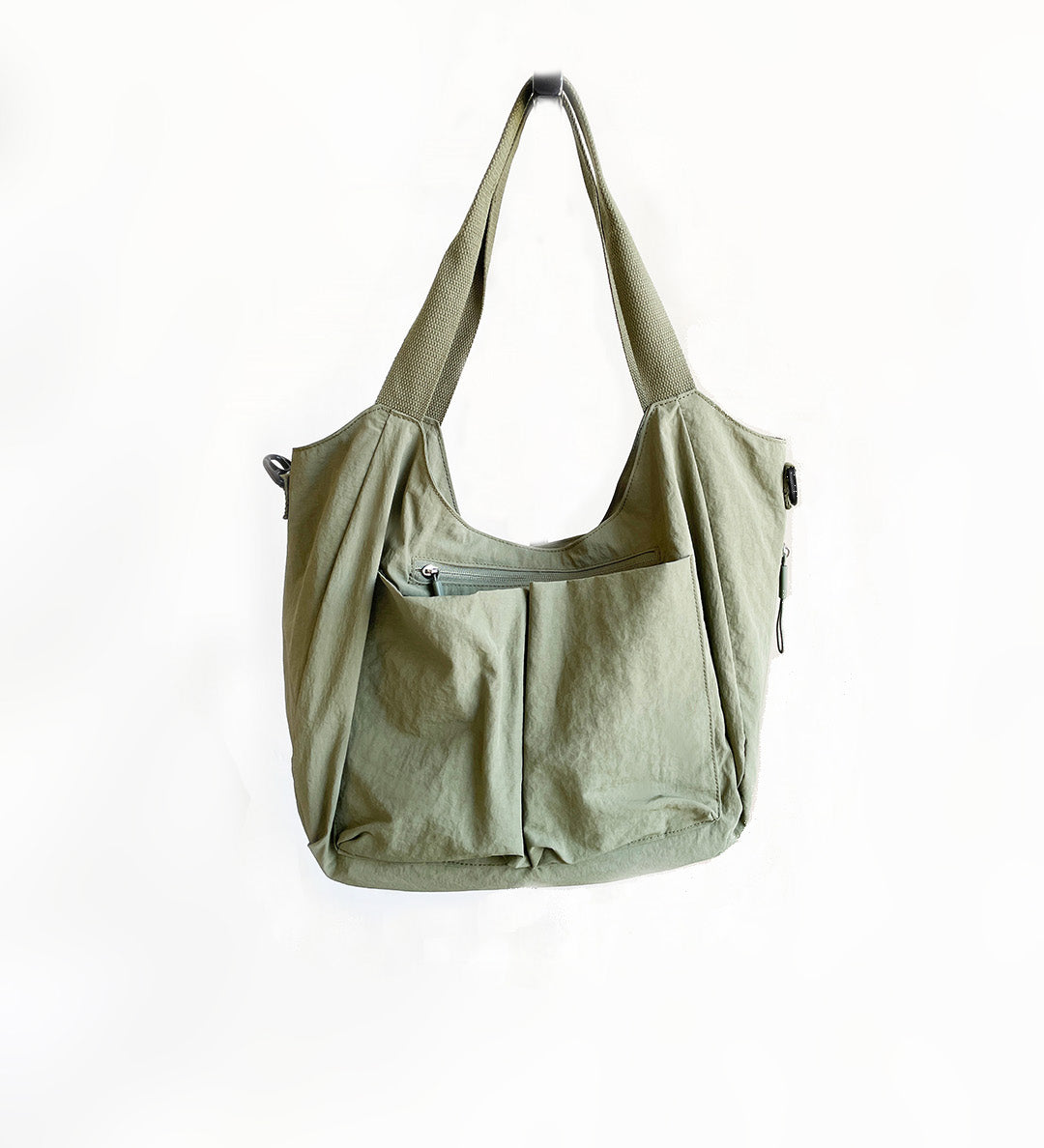 Double Pockets Crossbody Bag in Green