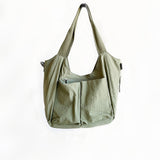 Double Pockets Crossbody Bag in Green