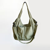 Double Pockets Crossbody Bag in Green