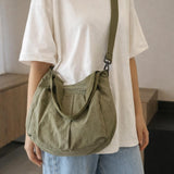 Double Pockets Crossbody Bag in Green