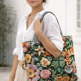 Floral Canvas Tote Bag in Floral