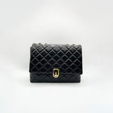 Luxury Quilted Shoulder Handbag with Chain Strap in Black