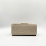 Rhinestone Glitter Clutch Bag in Gold