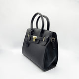 Top Handle Satchel Handbag in Black