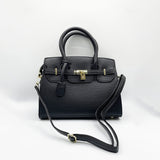 Top Handle Satchel Handbag in Black