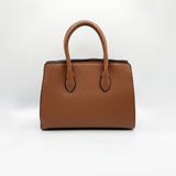 Top Handle Satchel Handbag in Brown