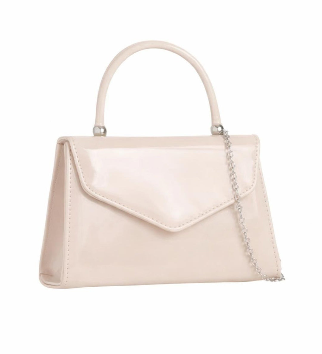 Structured Top Handle Bag in Nude