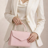 Structured Top Handle Bag in Pink
