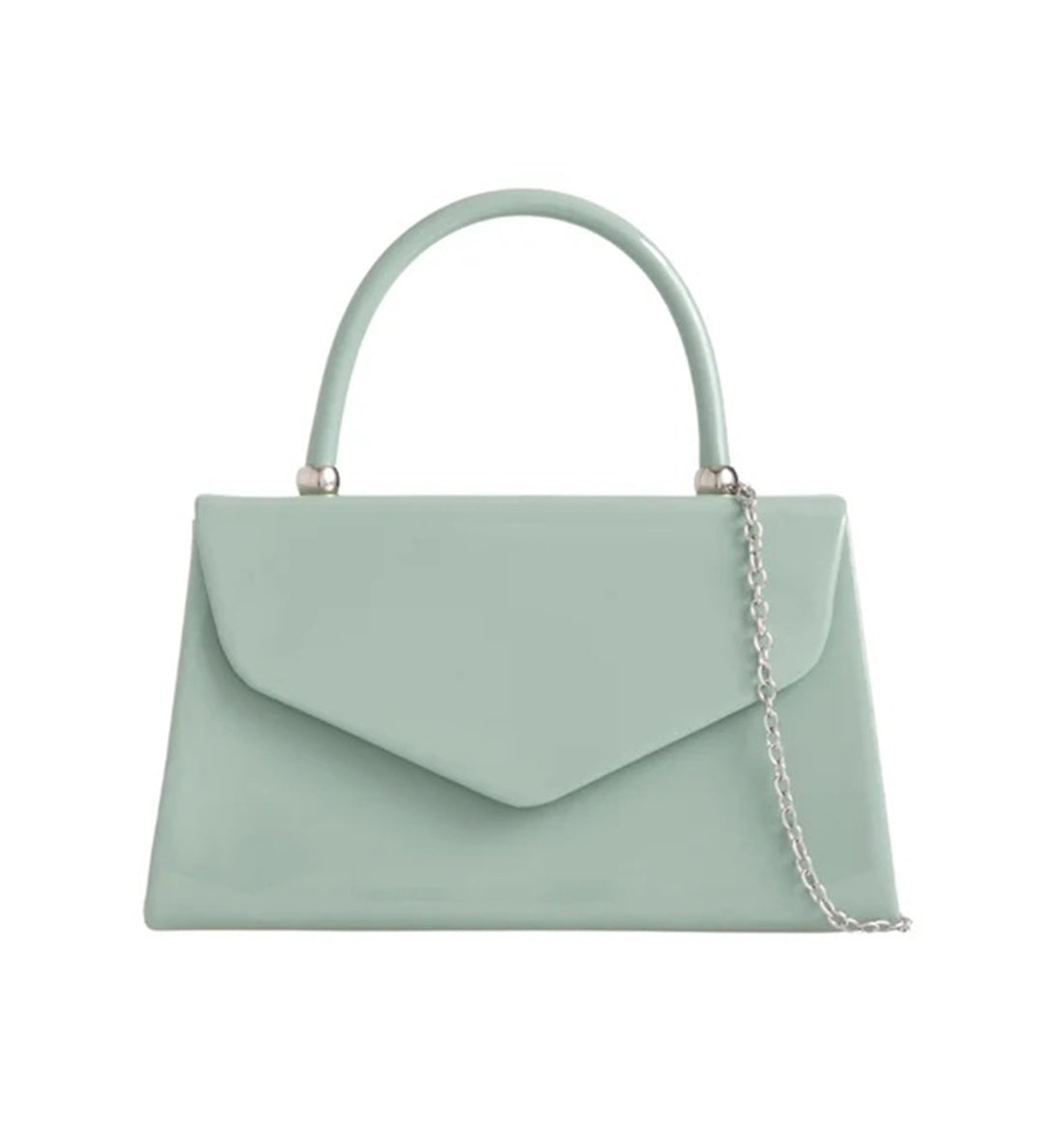 Structured Top Handle Bag in Green