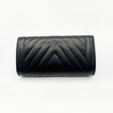 Quilted Chain Clutch Bag in Black