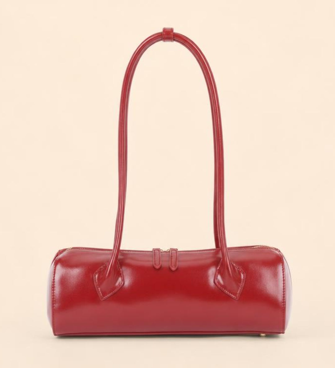 East-West Barrel Bag in Red