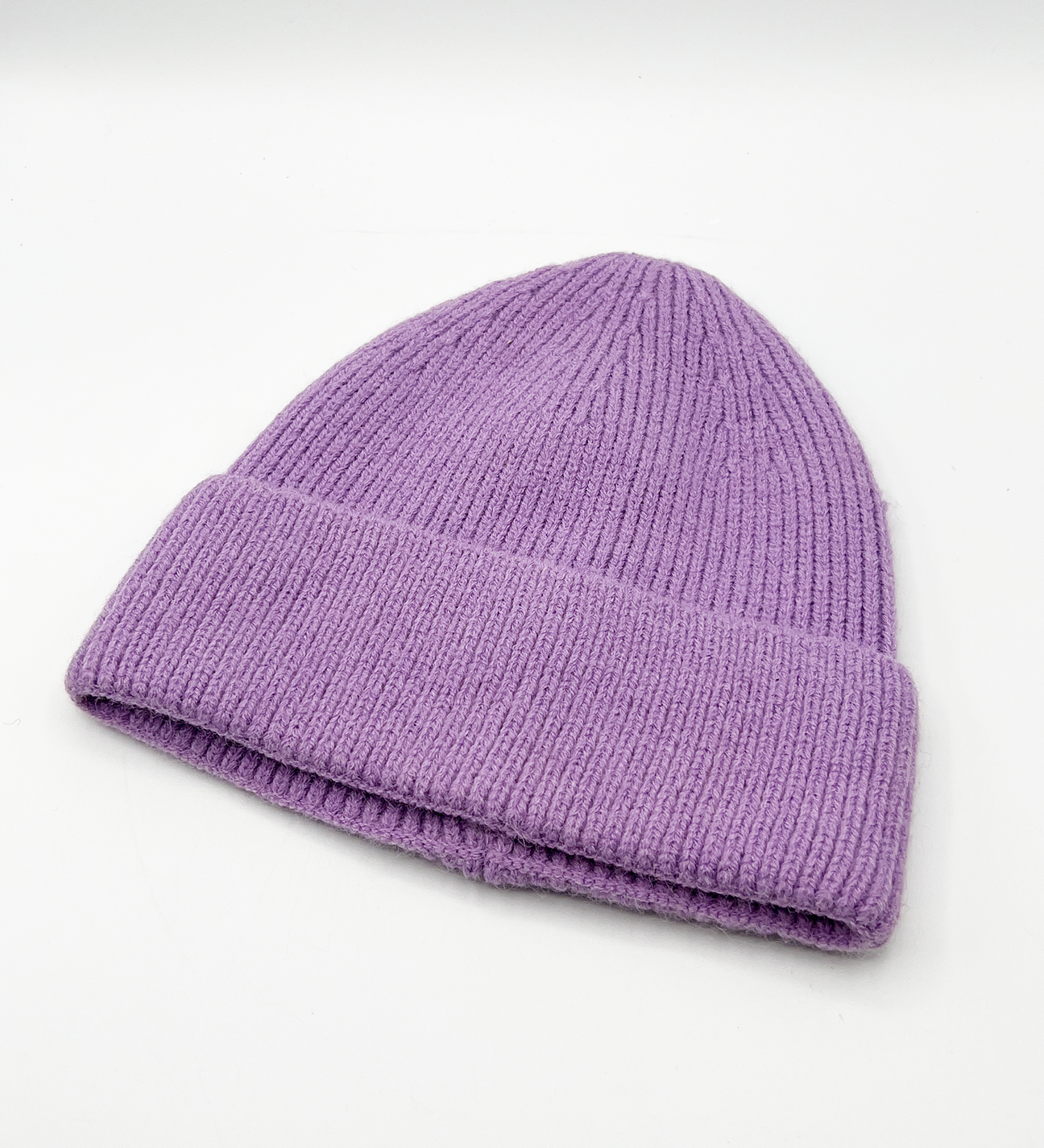 Ribbed Beanie Hat In Purple - svnx
