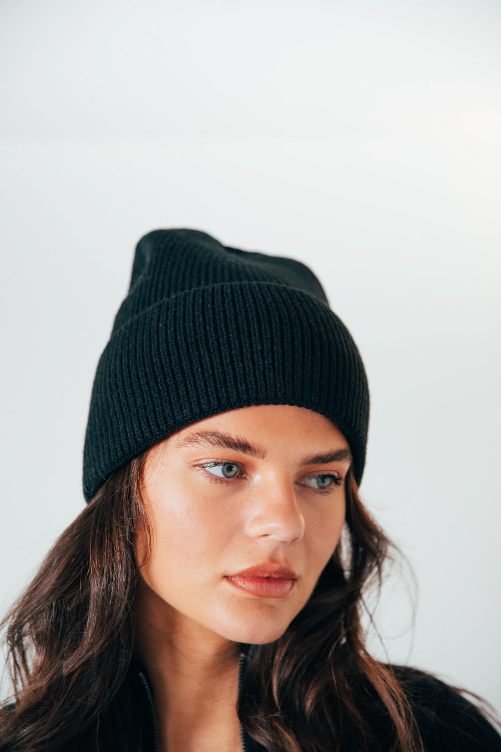 Ribbed Beanie Hat In Black - svnx
