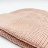 Ribbed Beanie Hat in Pink - svnx