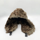 Tapper Hat with Faux Fur Lining in Black