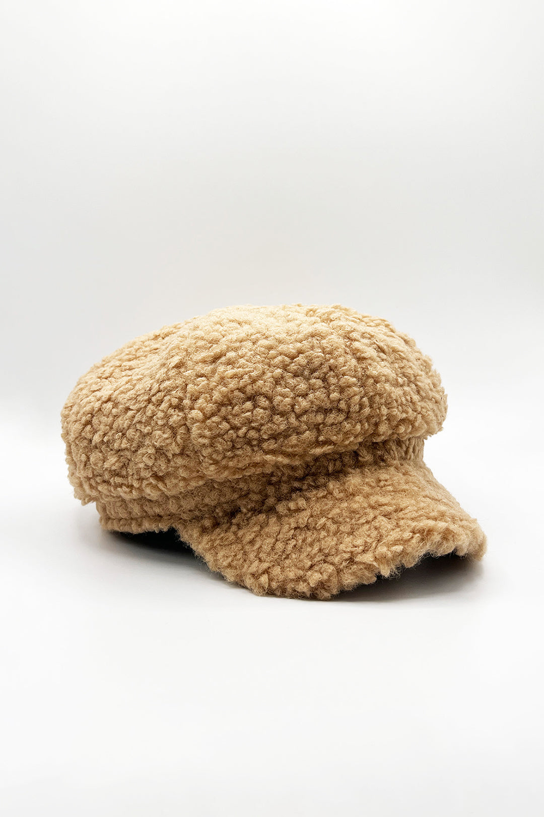 Borg Baker Boy Hat In Brown - svnx