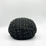 Tweed Baker Boy Hat In Black