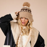Chunky Beanie In Beige Multi