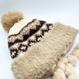 Chunky Beanie In Beige Multi