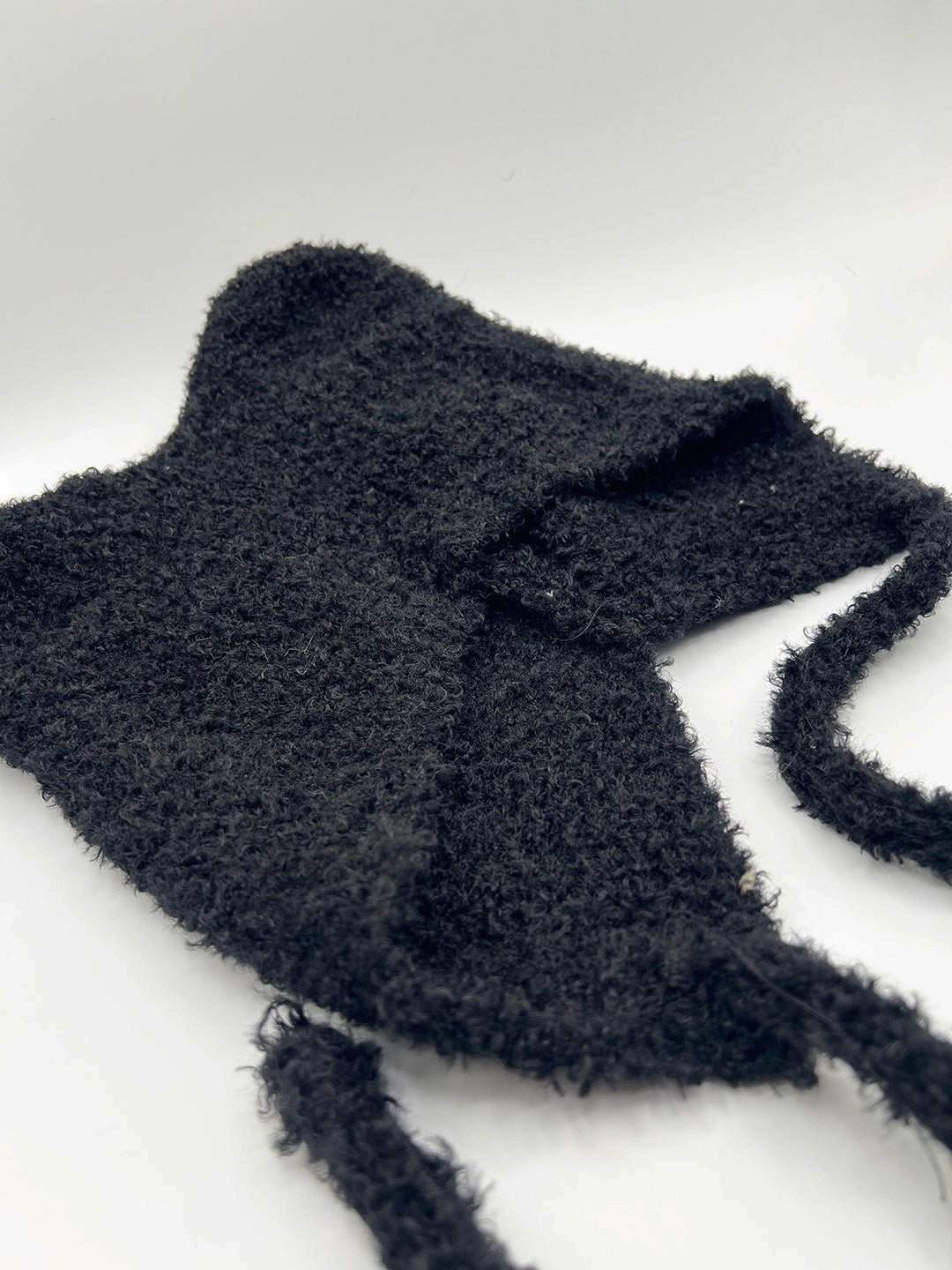 Beanie With Bear Ears In Black - svnx
