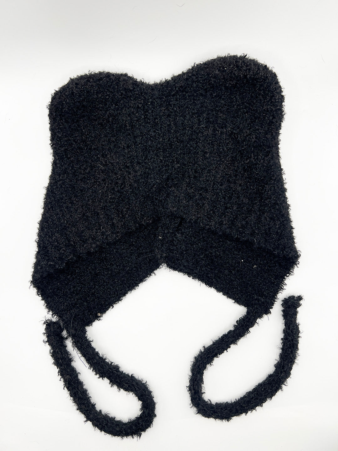 Beanie With Bear Ears In Black - svnx