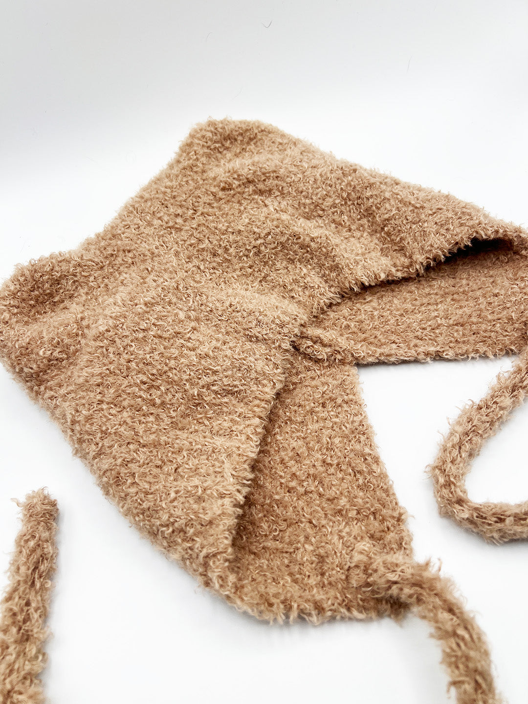 Beanie With Bear Ears In Beige - svnx